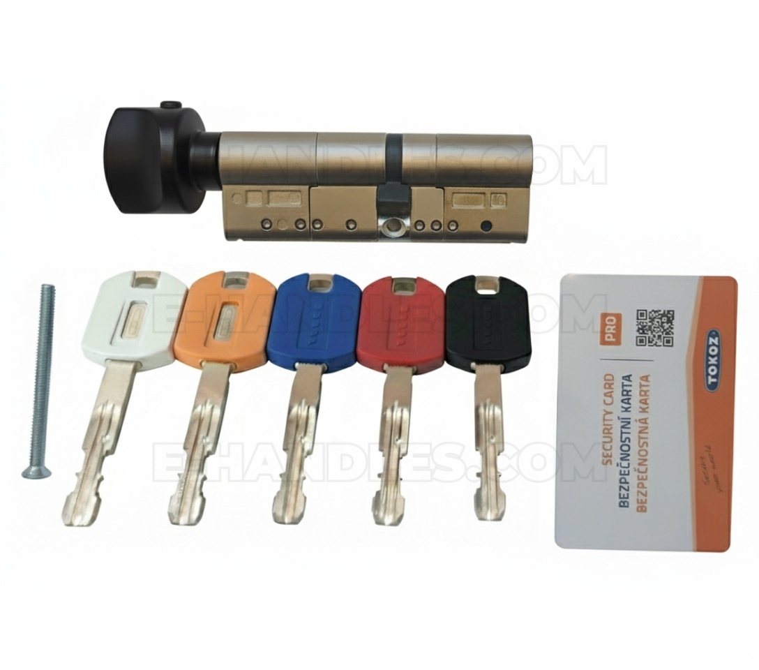 Wkładka TOKOZ PRO400 58×35G klucz-gałka · czarny mat